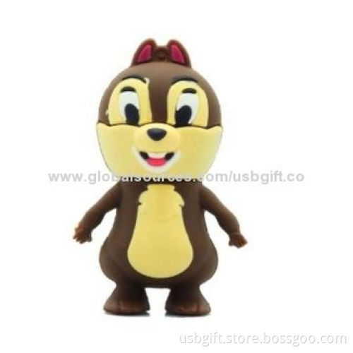 USB Drive, PVC Material, Cute Animal Shape, Promotional Gift, 8GB